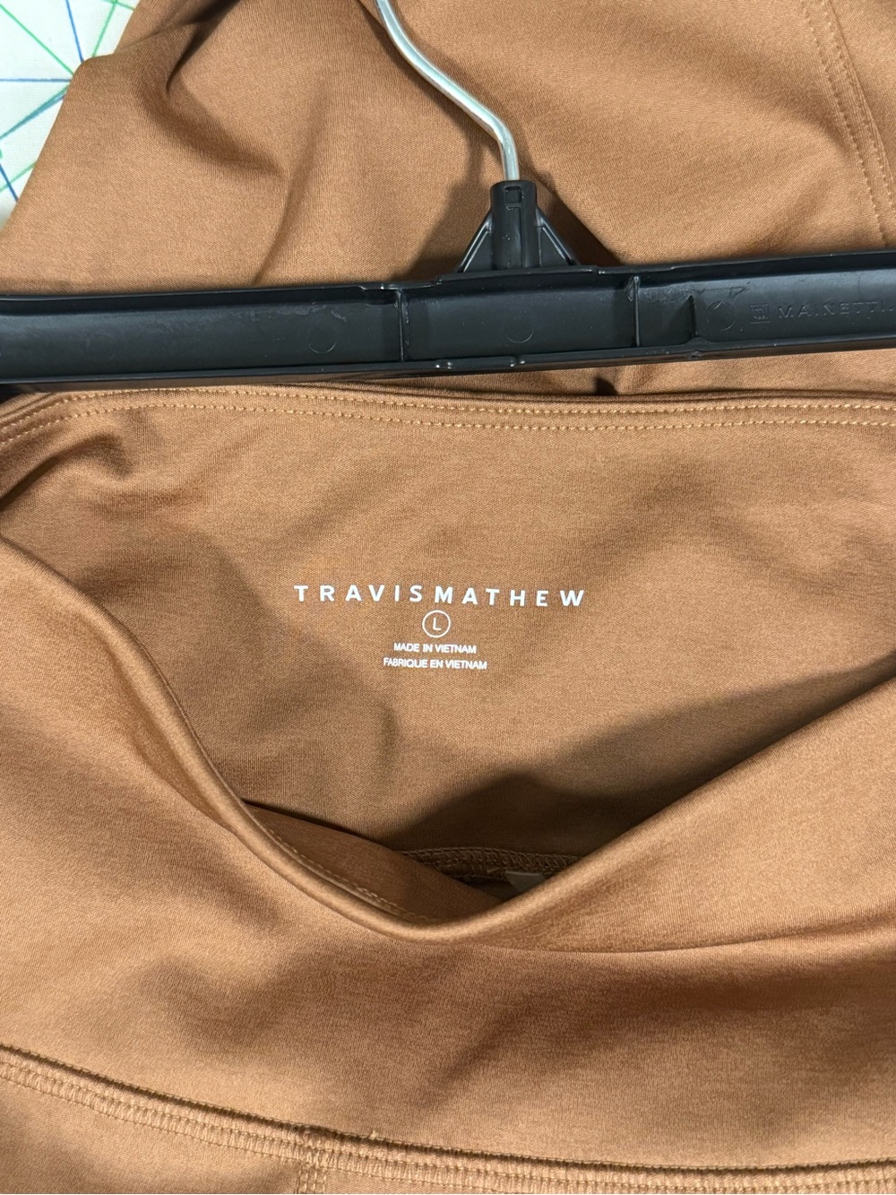 TravisMathew Moveknit Bonded Pocket Leggings Brown Size L - Picture 4 of 7